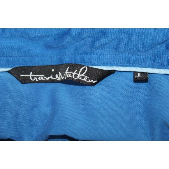 Travis Mathew Blue Golf Polo Shirt Mens Large, RN 123280 CA 07099 - Picture 3 of 5